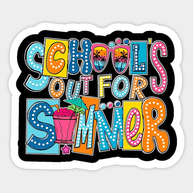 School's Out For Summer Teacher Student Last Day Of School Sticker by Tater's 